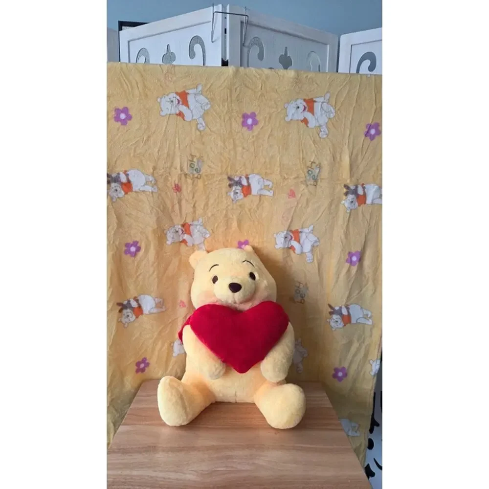 Winnie the Pooh Blanket Inside Plush Toy 40x60 Heart Zip Storage Pillow NWOT